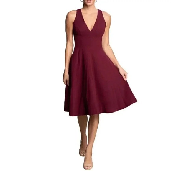 NWT Dress the Population Catalina Dress in Dark Magenta - Picture 1 of 7